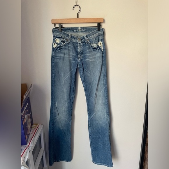 7 For All Mankind Boot Cut Jeans Size 27 - Picture 1 of 12